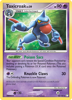Toxicroak #36 Toxicroak - Mysterious Treasures - #36 - Pokemon TCG card