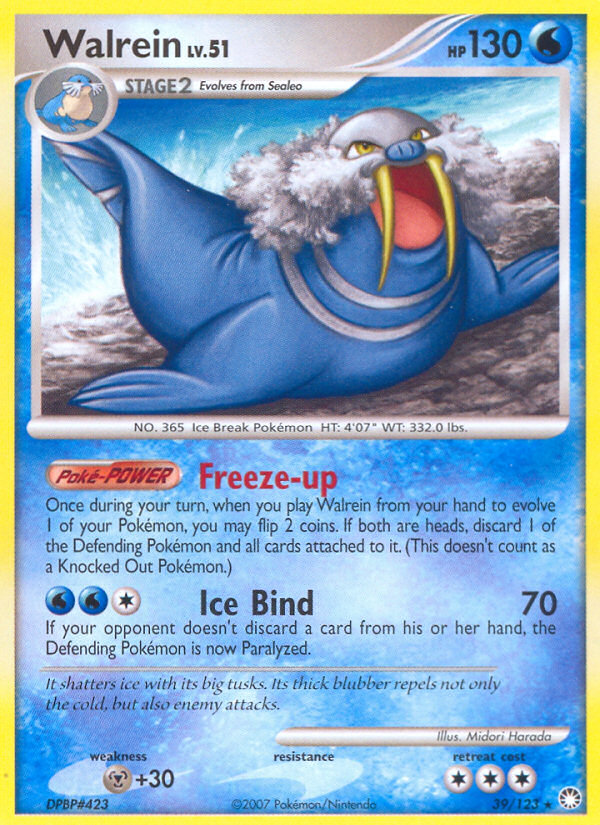 Walrein - Mysterious Treasures - #39 - Pokemon TCG card