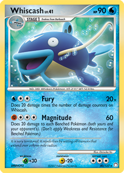 Whiscash - Mysterious Treasures - #40 - Pokemon TCG card