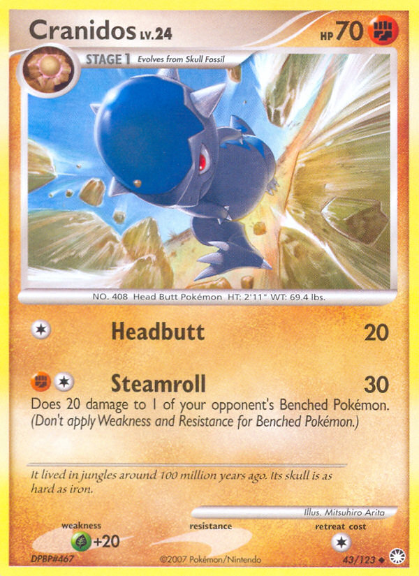 Cranidos - Mysterious Treasures - #43 - Pokemon TCG card