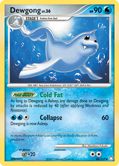 Dewgong #45 Dewgong - Mysterious Treasures - #45 - Pokemon TCG card