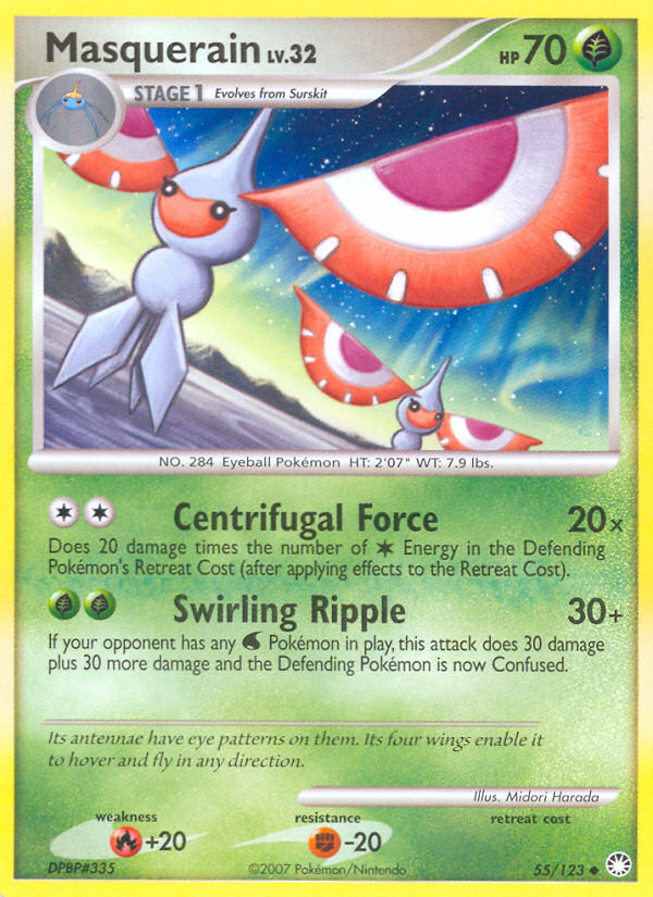 Masquerain - Mysterious Treasures - #55 - Pokemon TCG card