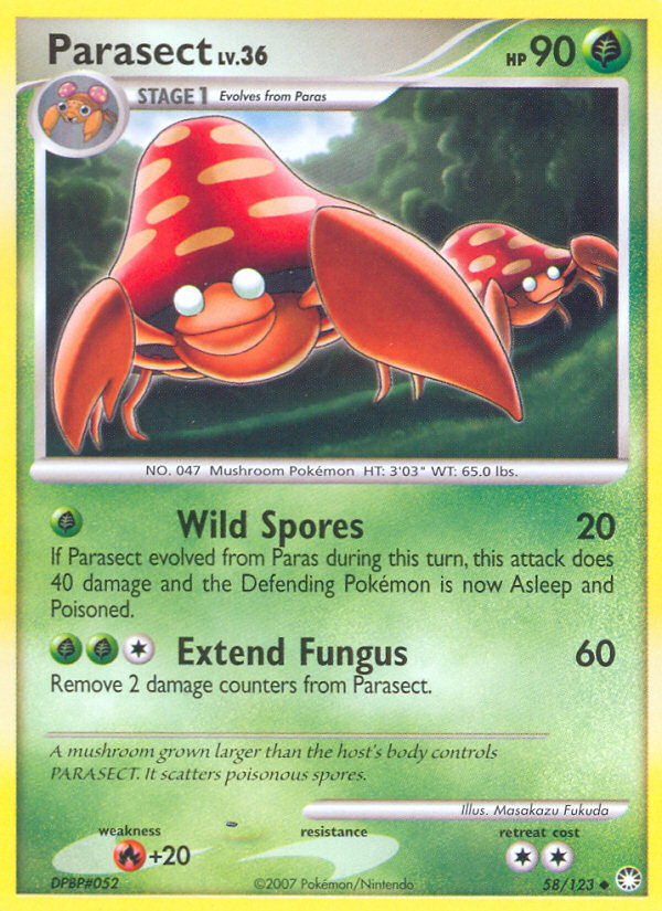 Parasect - Mysterious Treasures - #58 - Pokemon TCG card