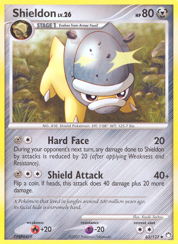 Shieldon - Mysterious Treasures - #63 - Pokemon TCG card