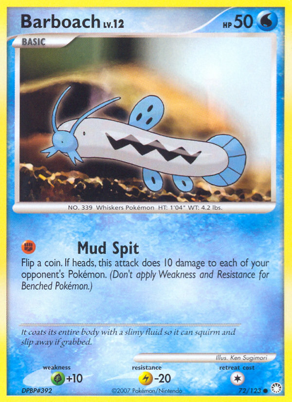 Barboach - Mysterious Treasures - #72 - Pokemon TCG card