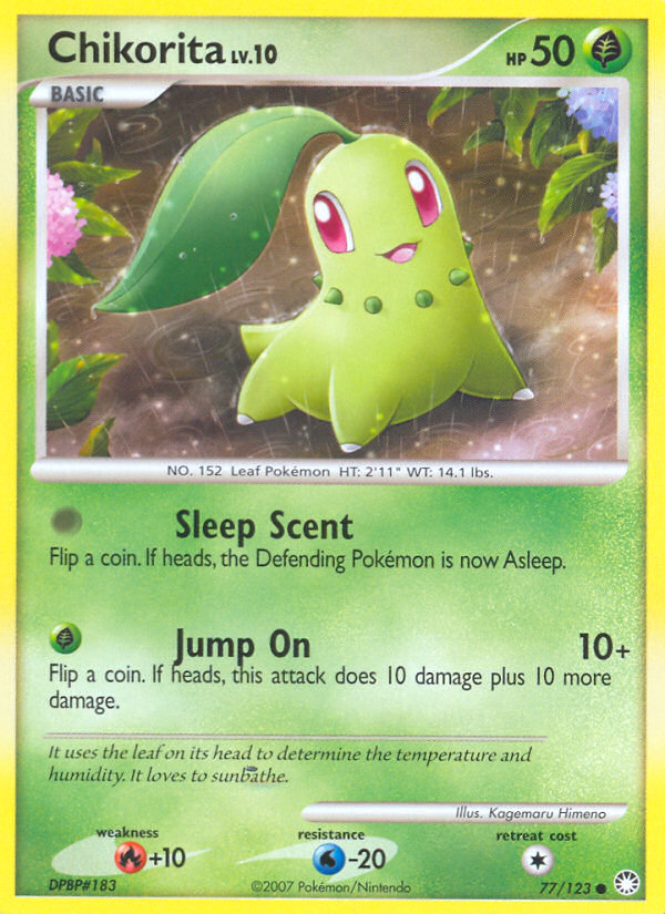 Chikorita - Mysterious Treasures - #77 - Pokemon TCG card