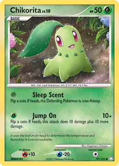 Chikorita #77 Chikorita - Mysterious Treasures - #77 - Pokemon TCG card