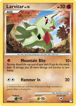 Larvitar #87 Larvitar - Mysterious Treasures - #87 - Pokemon TCG card