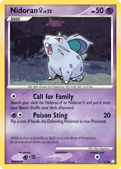 Nidoran ♀ - Mysterious Treasures - #91 - Pokemon TCG card