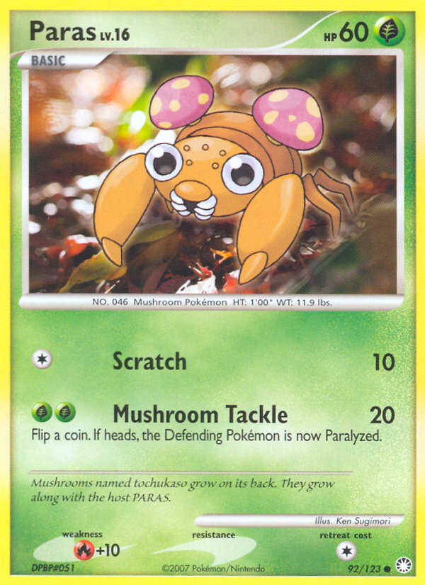 Paras - Mysterious Treasures - #92 - Pokemon TCG card