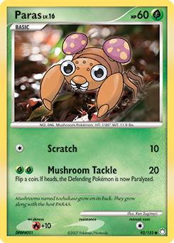 Paras #92 Paras - Mysterious Treasures - #92 - Pokemon TCG card
