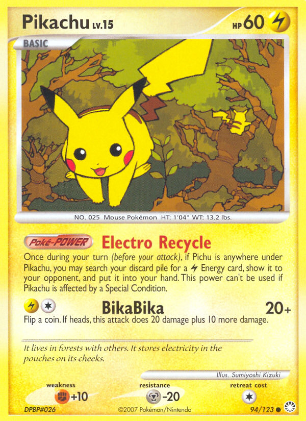 Pikachu - Mysterious Treasures - #94 - Pokemon TCG card