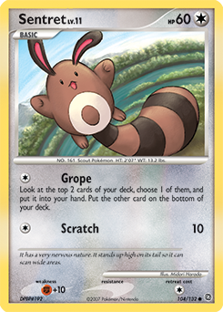 Sentret - Secret Wonders - #104 - Pokemon TCG card