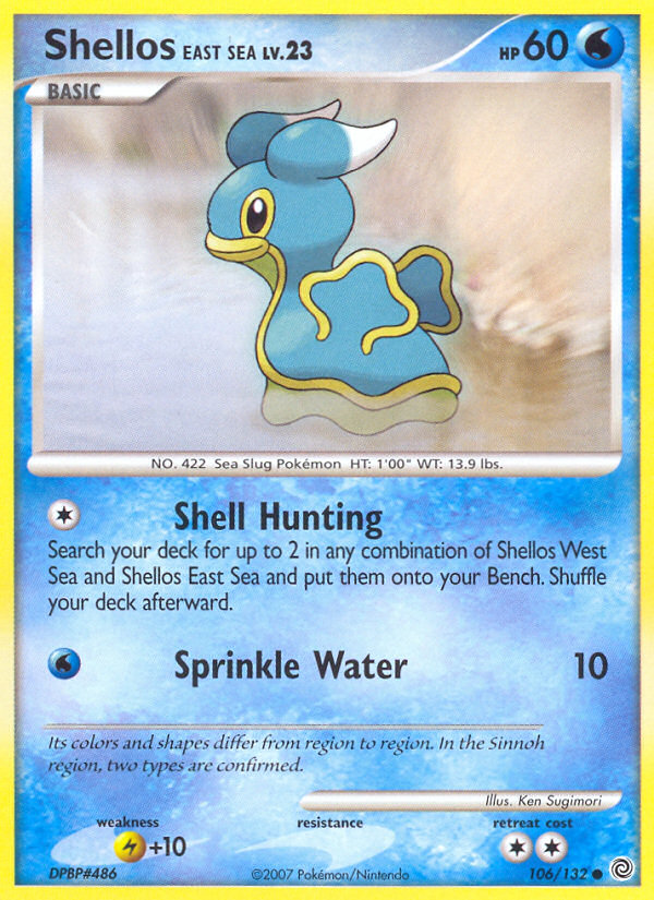 Shellos East Sea - Secret Wonders - #106 - Pokemon TCG card