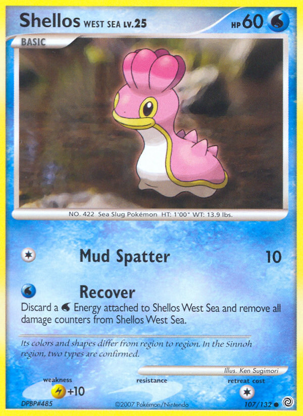 Shellos West Sea - Secret Wonders - #107 - Pokemon TCG card