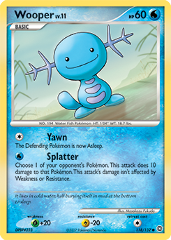 Wooper #118 Wooper - Secret Wonders - #118 - Pokemon TCG card