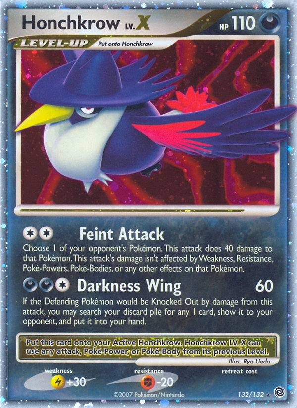 Honchkrow LV.X - Secret Wonders - #132 - Pokemon TCG card