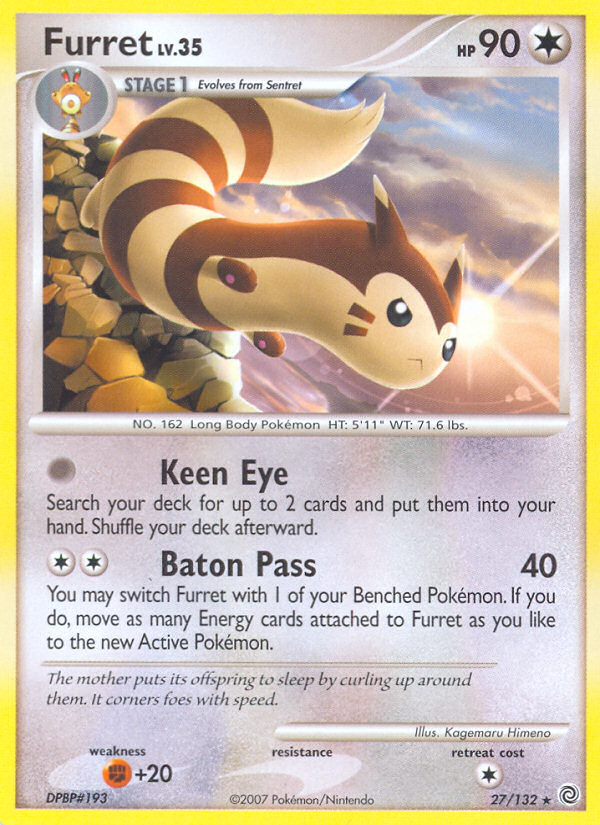 Furret - Secret Wonders - #27 - Pokemon TCG card