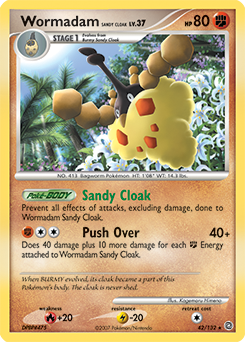 Wormadam Sandy Cloak #42 Wormadam Sandy Cloak - Secret Wonders - #42 - Pokemon TCG card