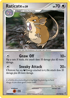 Raticate #61 Raticate - Secret Wonders - #61 - Pokemon TCG card