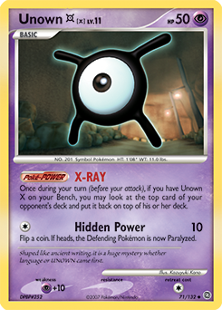 Unown [X] - Secret Wonders - #71 - Pokemon TCG card