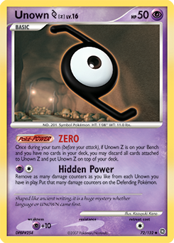 Unown [Z] - Secret Wonders - #72 - Pokemon TCG card