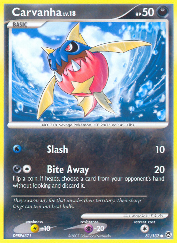 Carvanha - Secret Wonders - #81 - Pokemon TCG card