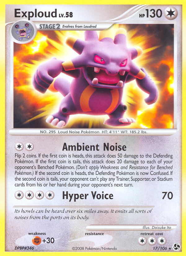 Exploud - Great Encounters - #17 - Pokemon TCG card