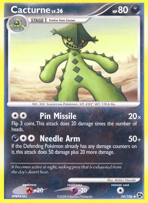Cacturne - Great Encounters - #34 - Pokemon TCG card