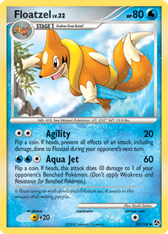 Floatzel - Great Encounters - #37 - Pokemon TCG card