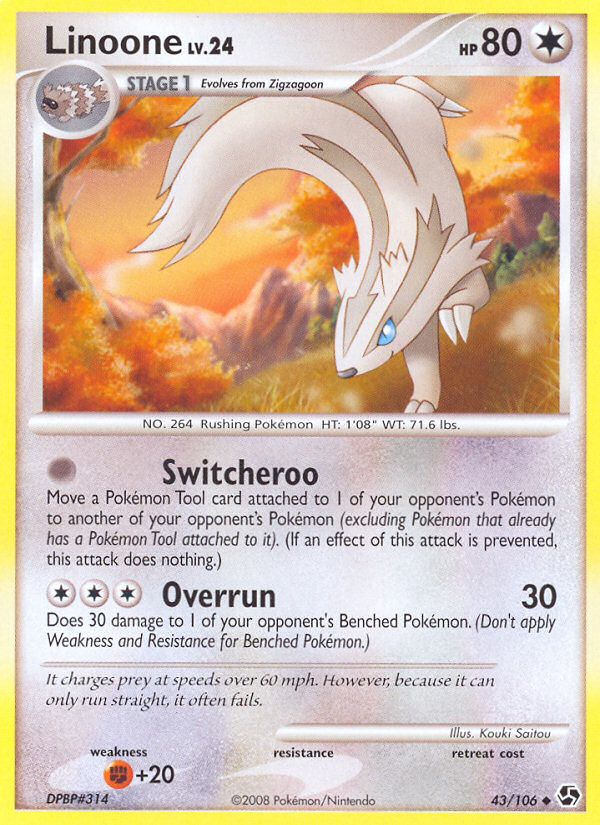 Linoone - Great Encounters - #43 - Pokemon TCG card