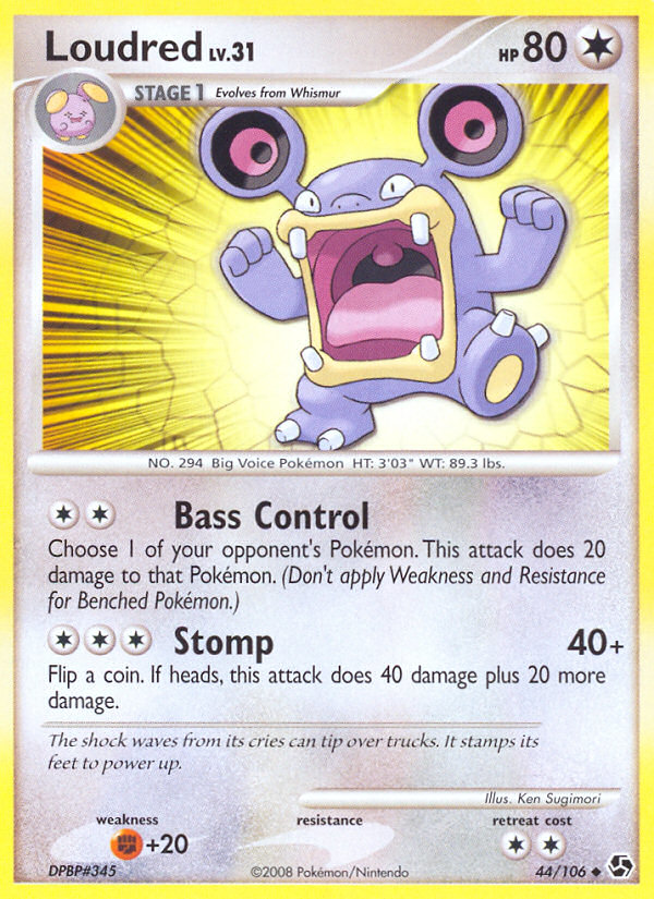Loudred - Great Encounters - #44 - Pokemon TCG card