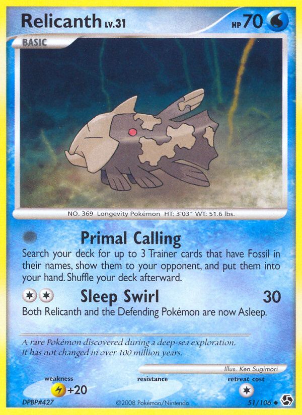 Relicanth - Great Encounters - #51 - Pokemon TCG card