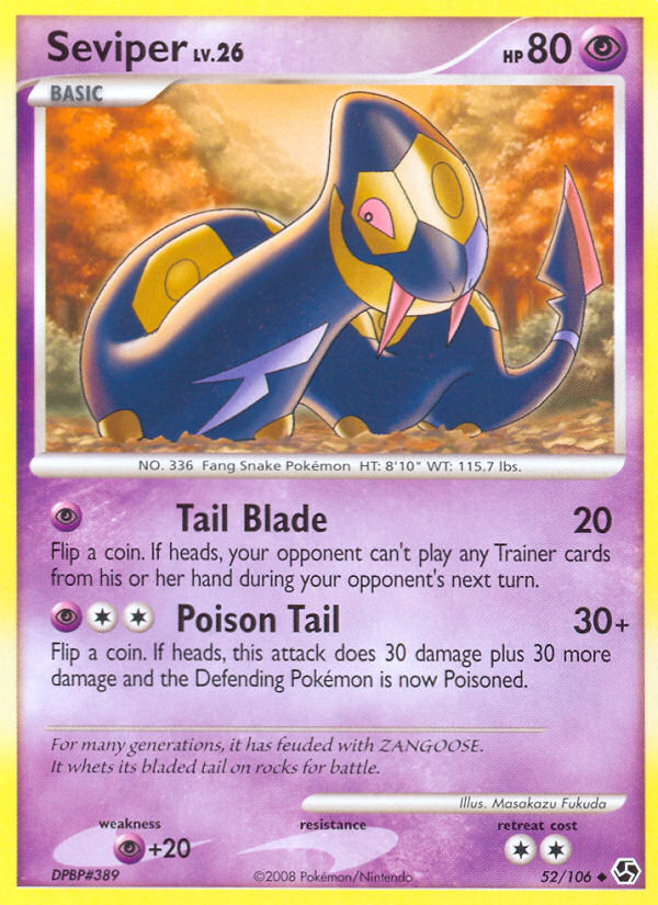 Seviper - Great Encounters - #52 - Pokemon TCG card