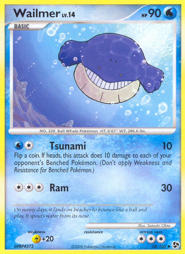 Wailmer - Great Encounters - #58 - Pokemon TCG card