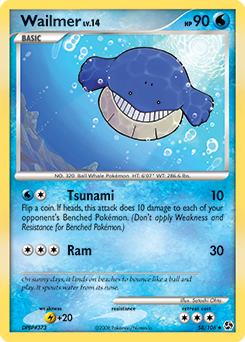 Wailmer #58 Wailmer - Great Encounters - #58 - Pokemon TCG card