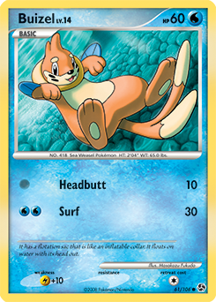 Buizel - Great Encounters - #61 - Pokemon TCG card