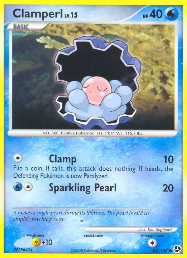 Clamperl - Great Encounters - #64 - Pokemon TCG card