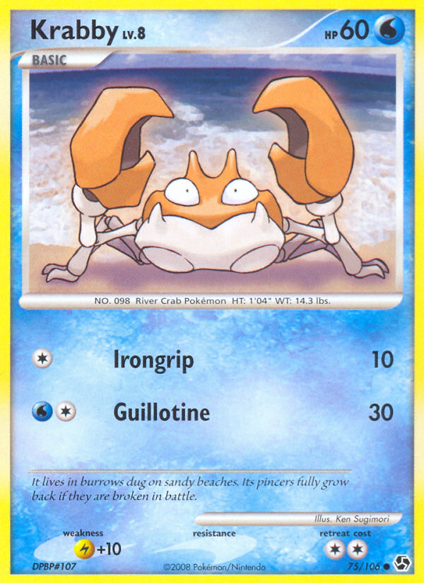 Krabby - Great Encounters - #75 - Pokemon TCG card