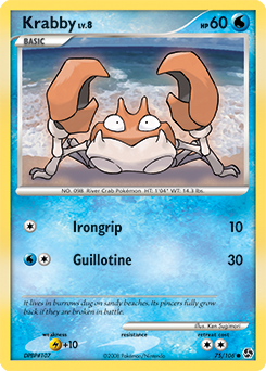 Krabby #75 Krabby - Great Encounters - #75 - Pokemon TCG card