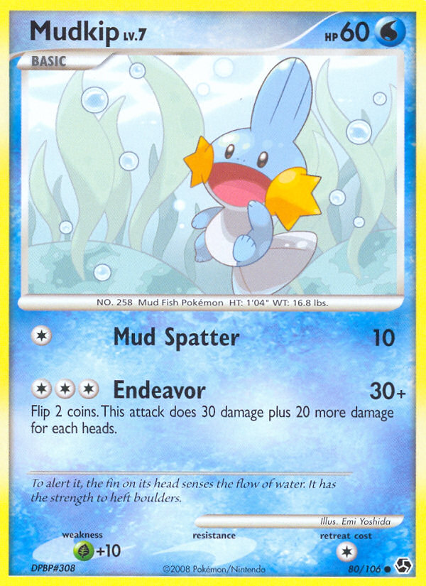 Mudkip - Great Encounters - #80 - Pokemon TCG card