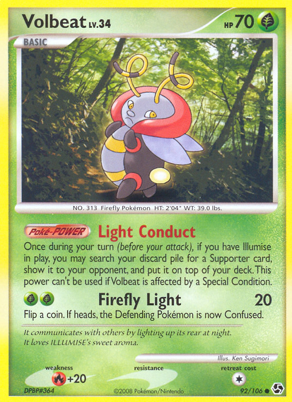 Volbeat - Great Encounters - #92 - Pokemon TCG card