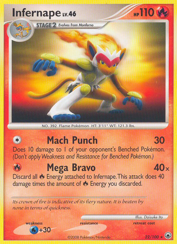 Infernape - Majestic Dawn - #22 - Pokemon TCG card