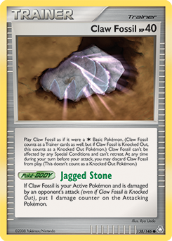 Claw Fossil - Legends Awakened - #138 - Pokemon TCG card