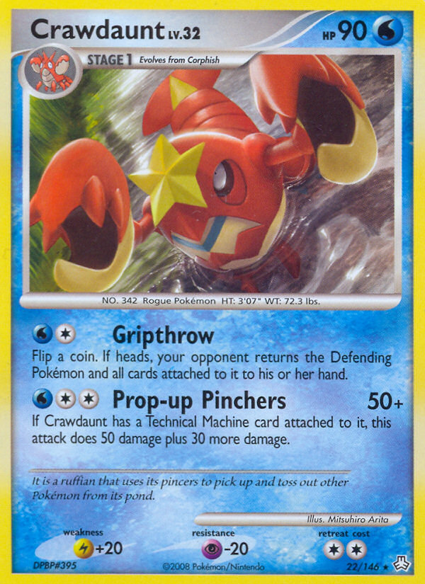 Crawdaunt - Legends Awakened - #22 - Pokemon TCG card