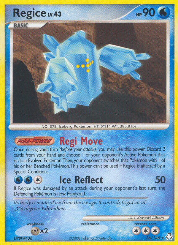 Regice - Legends Awakened - #36 - Pokemon TCG card