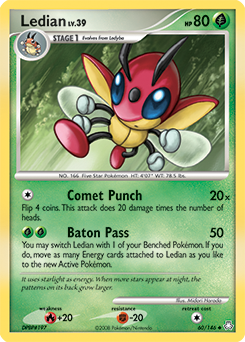 Ledian #60 Ledian - Legends Awakened - #60 - Pokemon TCG card