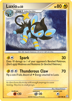 Luxio #62 Luxio - Legends Awakened - #62 - Pokemon TCG card