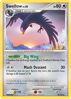 Swellow #73 Swellow - Legends Awakened - #73 - Pokemon TCG card
