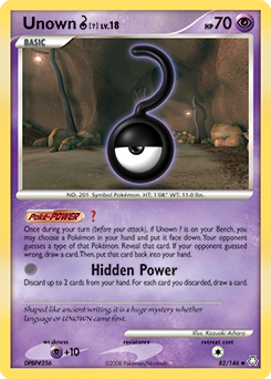Unown [?] - Legends Awakened - #82 - Pokemon TCG card